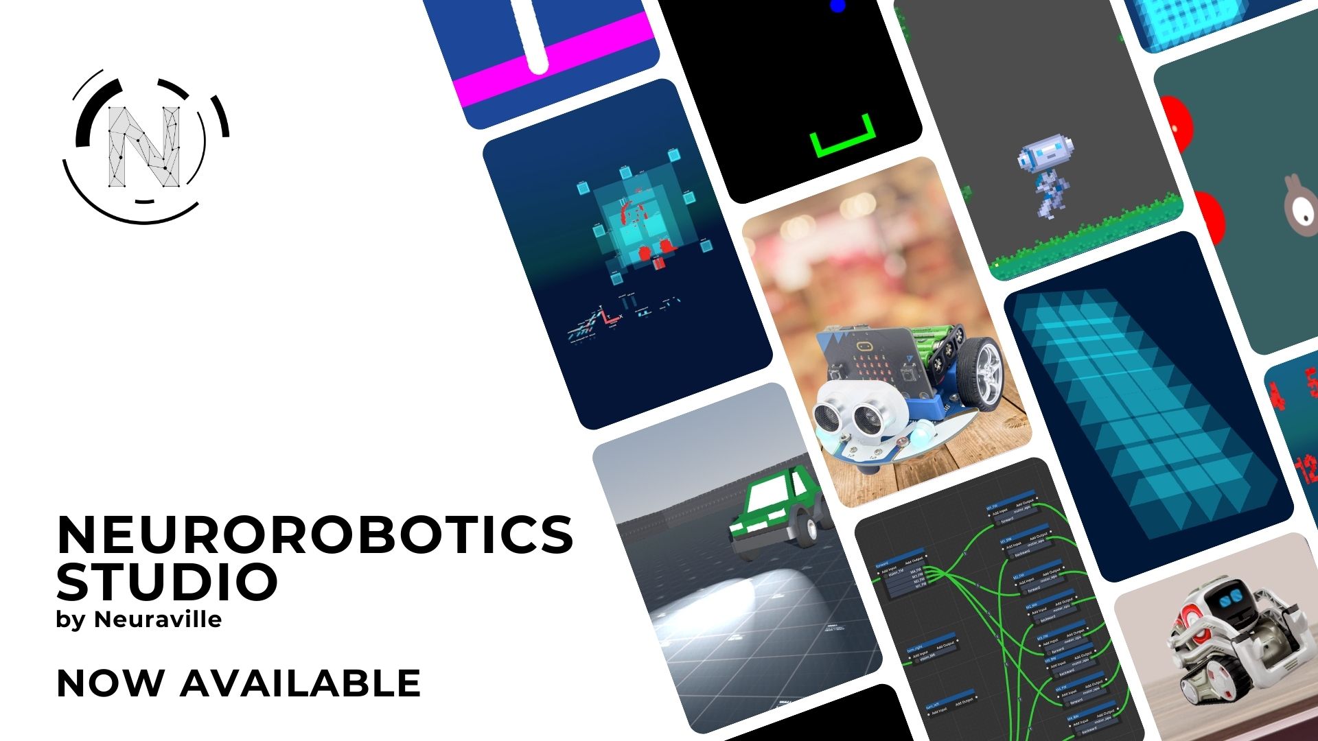 Neurorobotics Studio embodiments and brain visualizer images